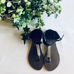 Black and Silver Flats